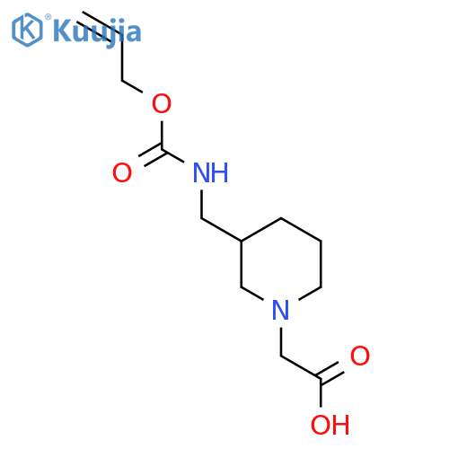 2-3-({(prop-2-en-1-yloxy)carbonylamino}methyl)piperidin-1-ylacetic acid structure