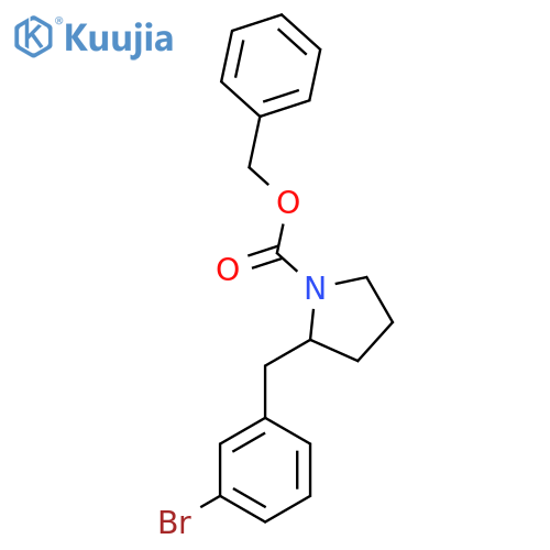 benzyl 2-(3-bromophenyl)methylpyrrolidine-1-carboxylate structure