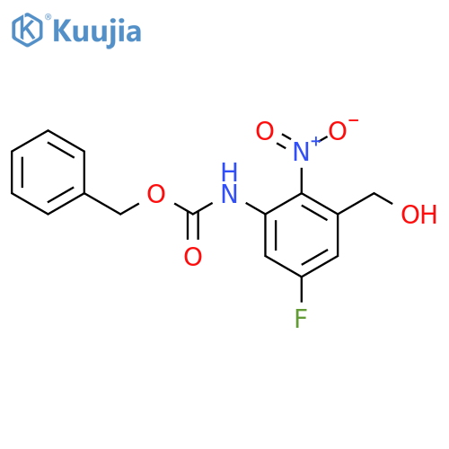 benzyl N-5-fluoro-3-(hydroxymethyl)-2-nitrophenylcarbamate structure