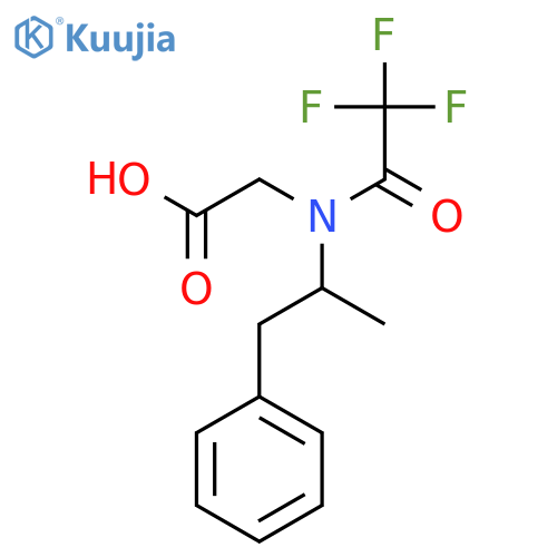 2-2,2,2-trifluoro-N-(1-phenylpropan-2-yl)acetamidoacetic acid structure