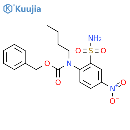 benzyl N-butyl-N-(4-nitro-2-sulfamoylphenyl)carbamate structure