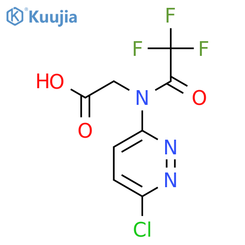 2-N-(6-chloropyridazin-3-yl)-2,2,2-trifluoroacetamidoacetic acid structure