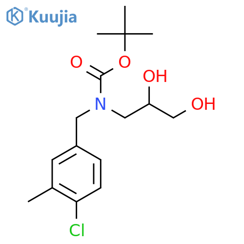 tert-butyl N-(4-chloro-3-methylphenyl)methyl-N-(2,3-dihydroxypropyl)carbamate structure