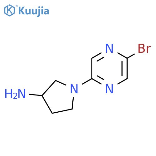 1-(5-Bromopyrazin-2-yl)pyrrolidin-3-amine structure