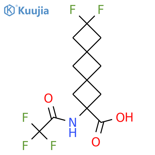 8,8-difluoro-2-(2,2,2-trifluoroacetamido)dispiro3.1.3^{6}.1^{4}decane-2-carboxylic acid structure