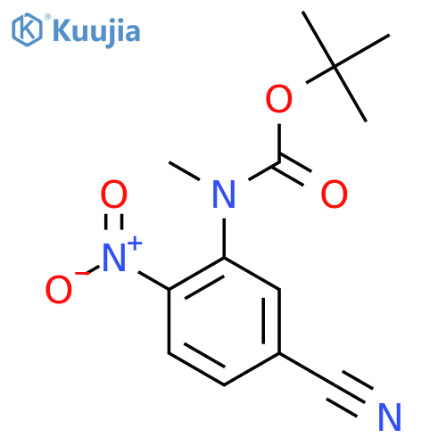 tert-butyl N-(5-cyano-2-nitrophenyl)-N-methylcarbamate structure
