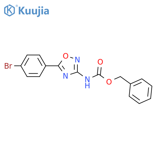 benzyl N-5-(4-bromophenyl)-1,2,4-oxadiazol-3-ylcarbamate structure