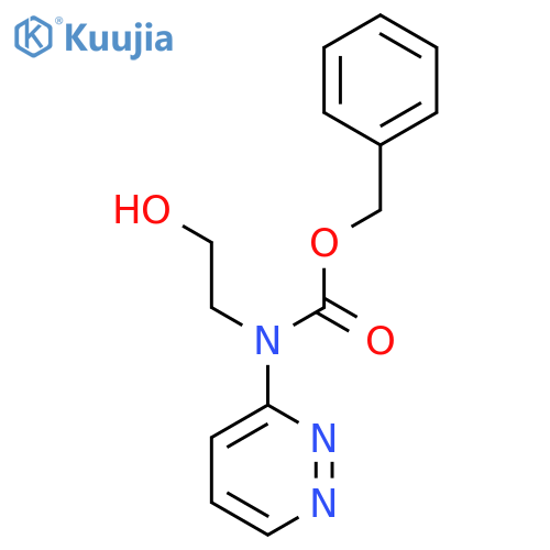 benzyl N-(2-hydroxyethyl)-N-(pyridazin-3-yl)carbamate structure
