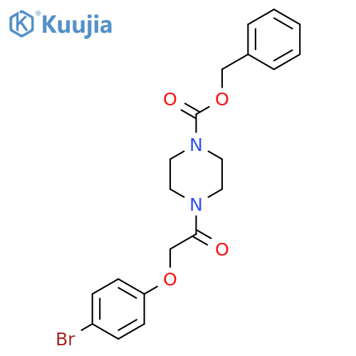 Benzyl 4-[2-(4-bromophenoxy)acetyl]piperazine-1-carboxylate structure