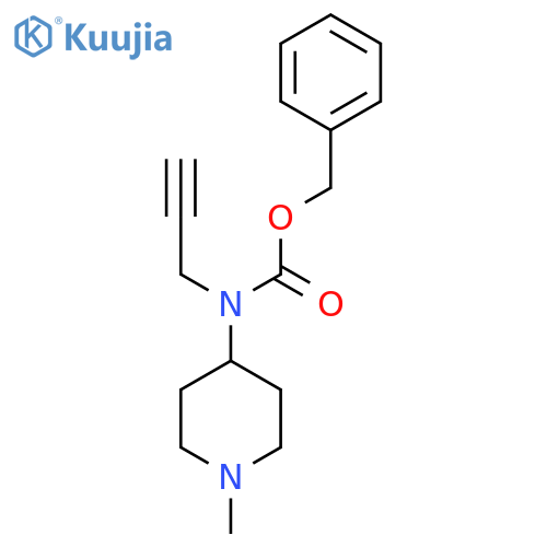 benzyl N-(1-methylpiperidin-4-yl)-N-(prop-2-yn-1-yl)carbamate structure