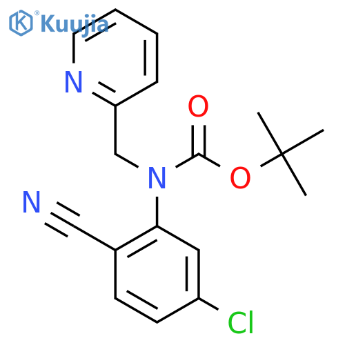 tert-butyl N-(5-chloro-2-cyanophenyl)-N-(pyridin-2-yl)methylcarbamate structure