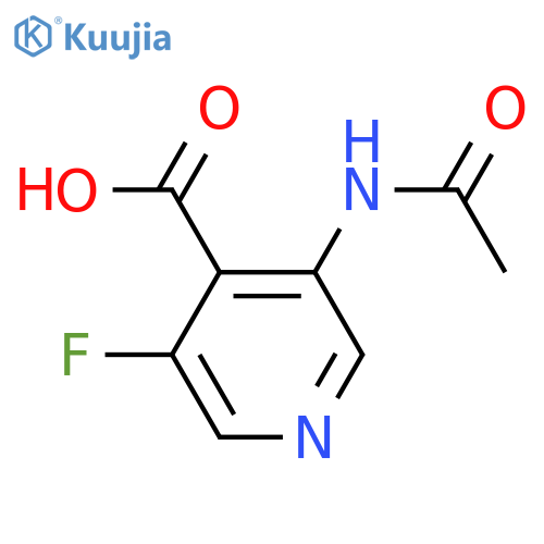 3-Acetamido-5-fluoropyridine-4-carboxylic acid structure