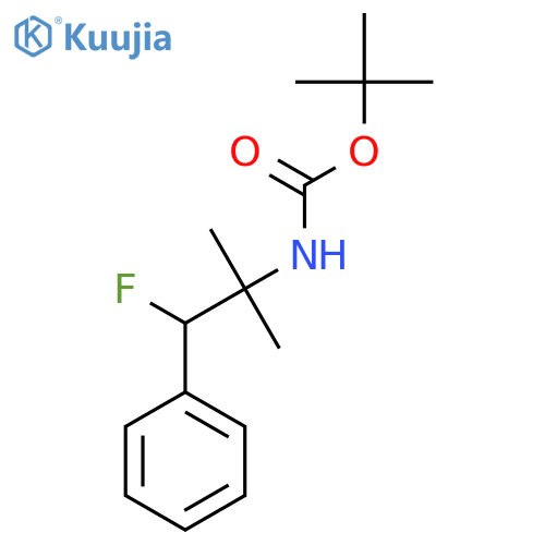 tert-butyl N-(1-fluoro-2-methyl-1-phenylpropan-2-yl)carbamate structure