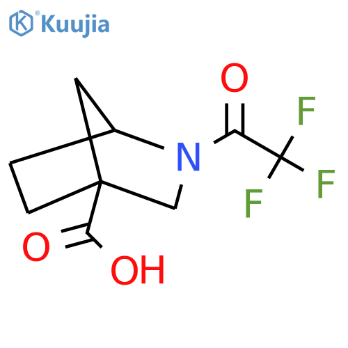 2-(2,2,2-trifluoroacetyl)-2-azabicyclo2.2.1heptane-4-carboxylic acid structure