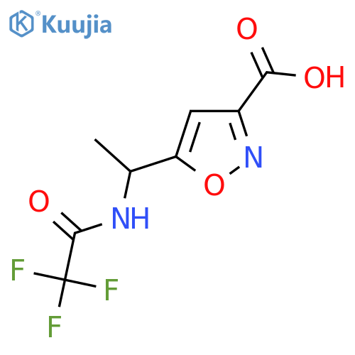 5-1-(2,2,2-trifluoroacetamido)ethyl-1,2-oxazole-3-carboxylic acid structure