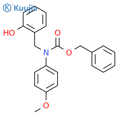 benzyl N-(2-hydroxyphenyl)methyl-N-(4-methoxyphenyl)carbamate structure