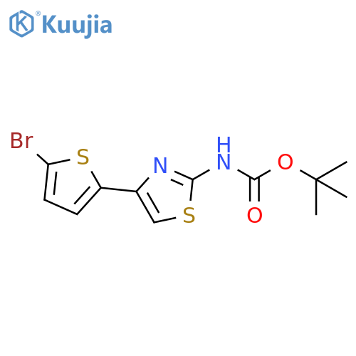 tert-butyl N-4-(5-bromothiophen-2-yl)-1,3-thiazol-2-ylcarbamate structure