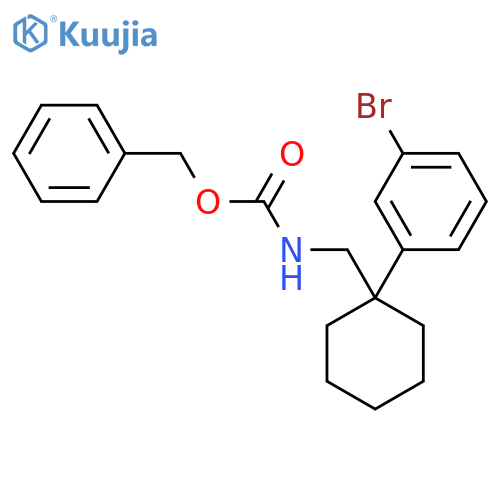 benzyl N-{1-(3-bromophenyl)cyclohexylmethyl}carbamate structure
