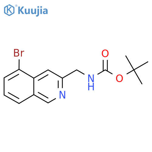 tert-butyl N-(5-bromoisoquinolin-3-yl)methylcarbamate structure