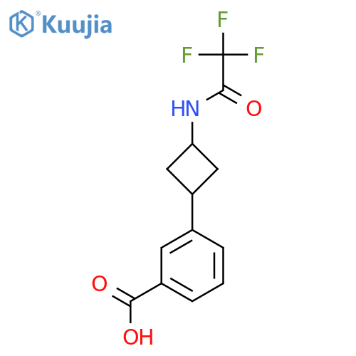 3-(1r,3r)-3-(2,2,2-trifluoroacetamido)cyclobutylbenzoic acid structure