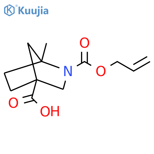 1-methyl-2-(prop-2-en-1-yloxy)carbonyl-2-azabicyclo2.2.1heptane-4-carboxylic acid structure