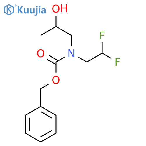 benzyl N-(2,2-difluoroethyl)-N-(2-hydroxypropyl)carbamate structure