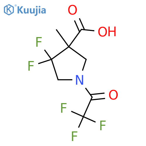 4,4-Difluoro-3-methyl-1-(2,2,2-trifluoroacetyl)pyrrolidine-3-carboxylic acid structure