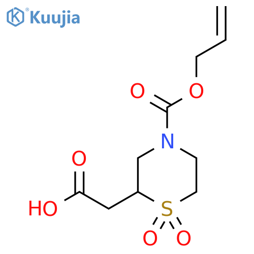2-{1,1-Dioxo-4-[(prop-2-en-1-yloxy)carbonyl]-1lambda6-thiomorpholin-2-yl}acetic acid structure