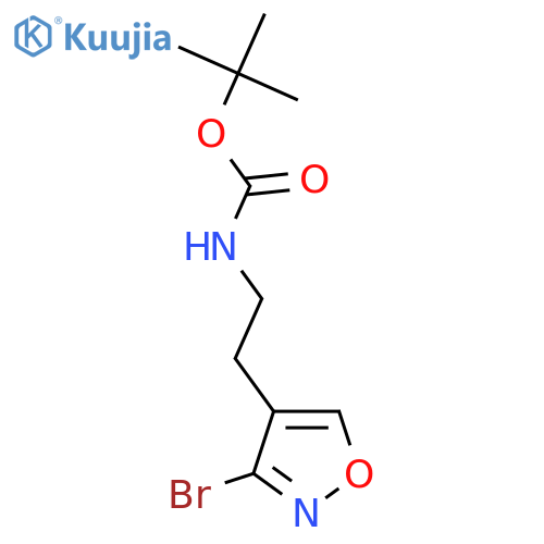 tert-butyl N-2-(3-bromo-1,2-oxazol-4-yl)ethylcarbamate structure
