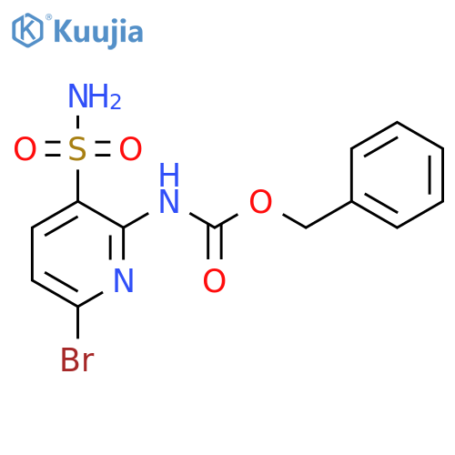 benzyl N-(6-bromo-3-sulfamoylpyridin-2-yl)carbamate structure
