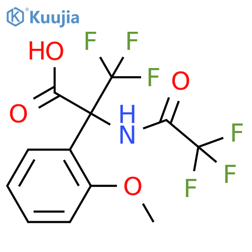 3,3,3-Trifluoro-2-(2-methoxyphenyl)-2-(2,2,2-trifluoroacetamido)propanoic acid structure
