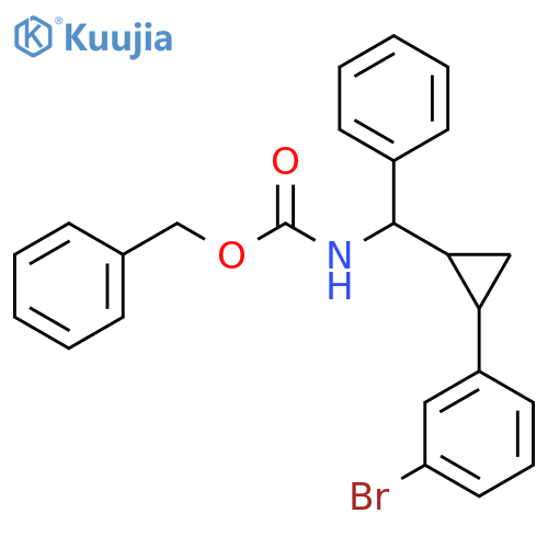 benzyl N-{2-(3-bromophenyl)cyclopropyl(phenyl)methyl}carbamate structure