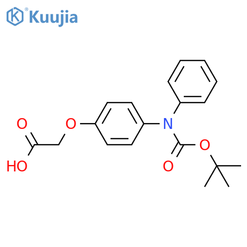 2-(4-{(tert-butoxy)carbonyl(phenyl)amino}phenoxy)acetic acid structure
