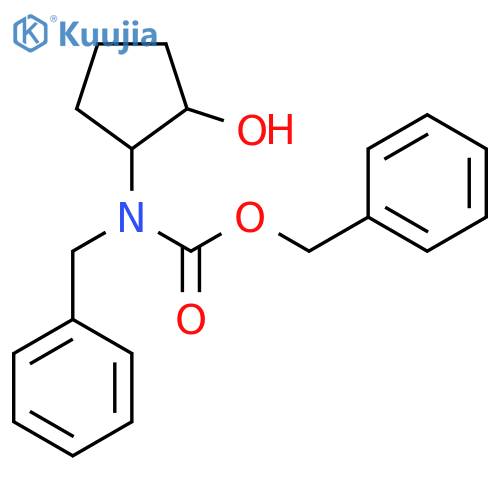 benzyl N-benzyl-N-(2-hydroxycyclopentyl)carbamate structure
