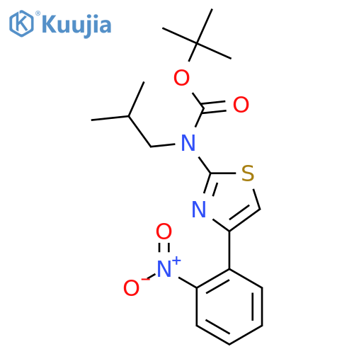 tert-butyl N-(2-methylpropyl)-N-4-(2-nitrophenyl)-1,3-thiazol-2-ylcarbamate structure