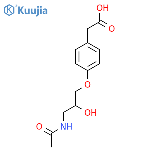 2-4-(3-acetamido-2-hydroxypropoxy)phenylacetic acid structure