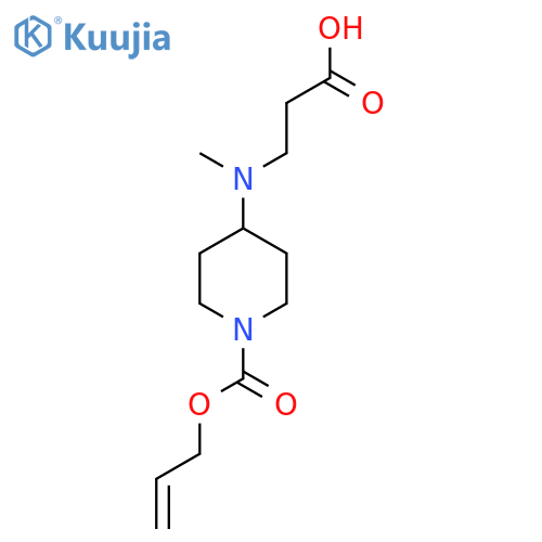 3-methyl({1-(prop-2-en-1-yloxy)carbonylpiperidin-4-yl})aminopropanoic acid structure