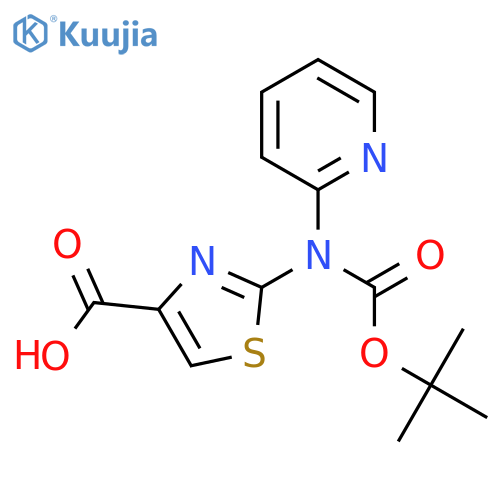 2-{(tert-butoxy)carbonyl(pyridin-2-yl)amino}-1,3-thiazole-4-carboxylic acid structure