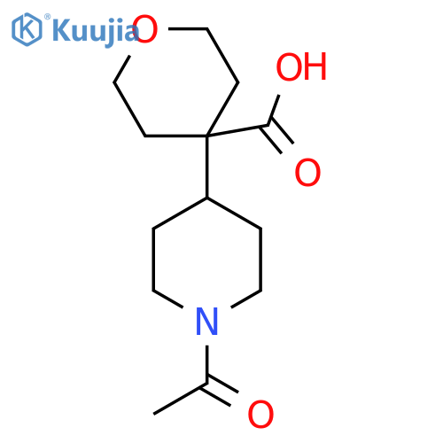 4-(1-Acetylpiperidin-4-yl)oxane-4-carboxylic acid structure