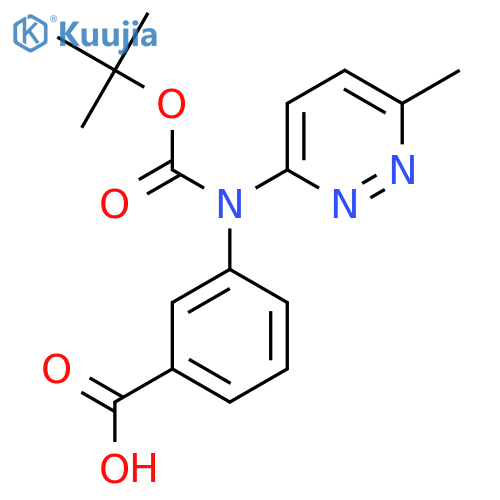 3-{(tert-butoxy)carbonyl(6-methylpyridazin-3-yl)amino}benzoic acid structure
