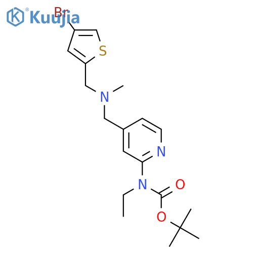 tert-butyl N-4-({(4-bromothiophen-2-yl)methyl(methyl)amino}methyl)pyridin-2-yl-N-ethylcarbamate structure
