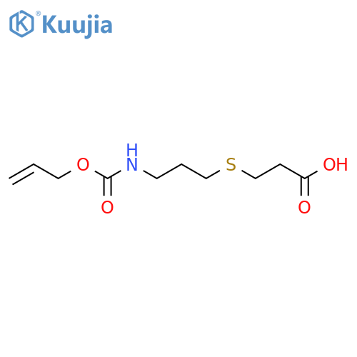3-(3-{(prop-2-en-1-yloxy)carbonylamino}propyl)sulfanylpropanoic acid structure