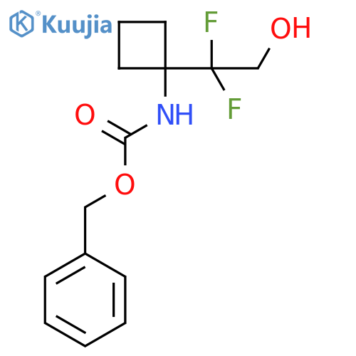 benzyl N-1-(1,1-difluoro-2-hydroxyethyl)cyclobutylcarbamate structure