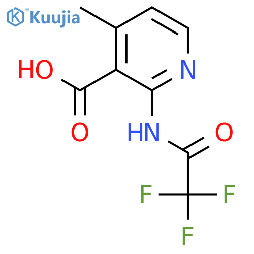 4-Methyl-2-(2,2,2-trifluoroacetamido)pyridine-3-carboxylic acid structure
