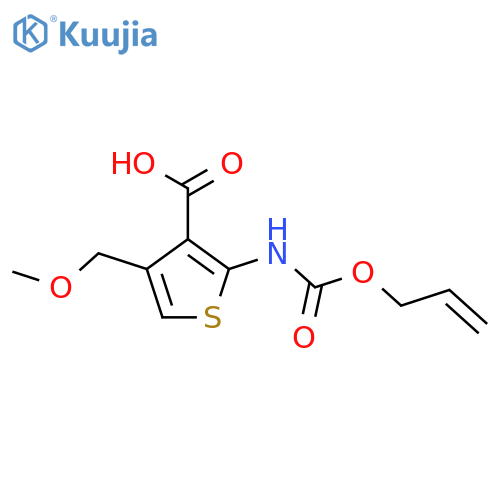 4-(Methoxymethyl)-2-{[(prop-2-en-1-yloxy)carbonyl]amino}thiophene-3-carboxylic acid structure