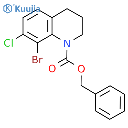 Benzyl 8-bromo-7-chloro-1,2,3,4-tetrahydroquinoline-1-carboxylate structure