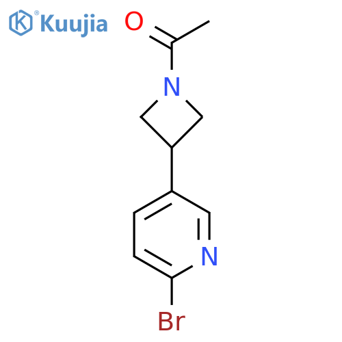 1-3-(6-bromopyridin-3-yl)azetidin-1-ylethan-1-one structure