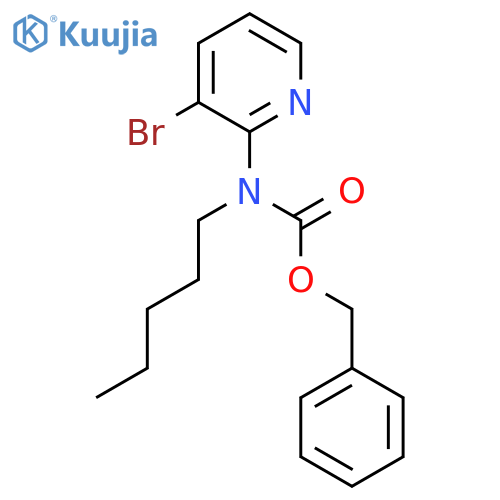benzyl N-(3-bromopyridin-2-yl)-N-pentylcarbamate structure