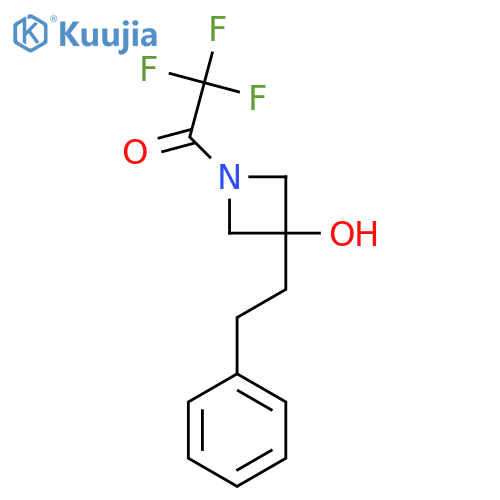 2,2,2-Trifluoro-1-[3-hydroxy-3-(2-phenylethyl)azetidin-1-yl]ethan-1-one structure