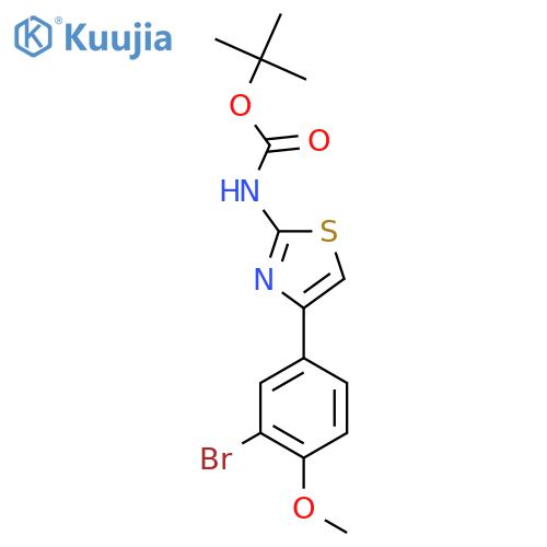 tert-butyl N-4-(3-bromo-4-methoxyphenyl)-1,3-thiazol-2-ylcarbamate structure